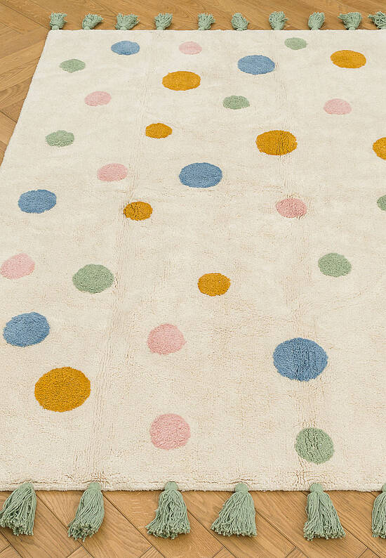 Современный хлопковый ковер Lovely Dots