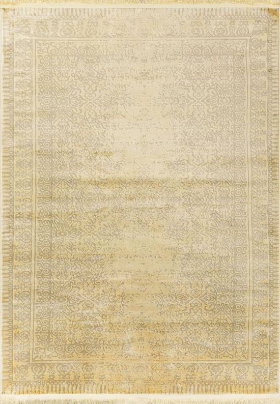 Неоклассический вискозный ковер MG166-Yellow
