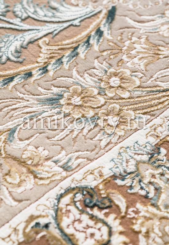 Иранский высокоплотный ковер 146-Light Blue