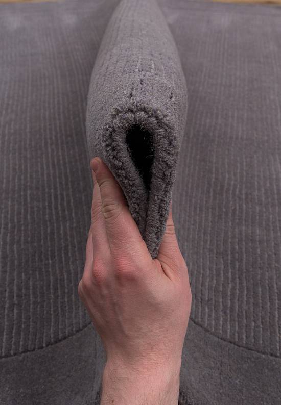 Однотонный шерстяной ковер Grey