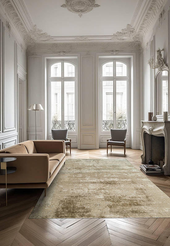 Дизайнерский ковер ручной работы Antique White Ivory