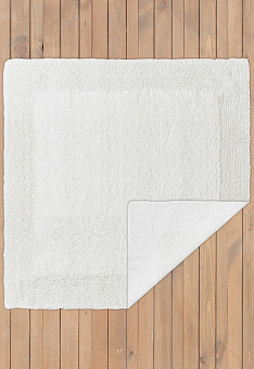 Двусторонний коврик для ванной Confetti Bath Cotton Natura Heavy 1601 White квадрат