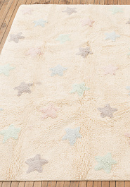 ковер в перспективе Lorena Canals Cotton Stars Tricolor Vanilla