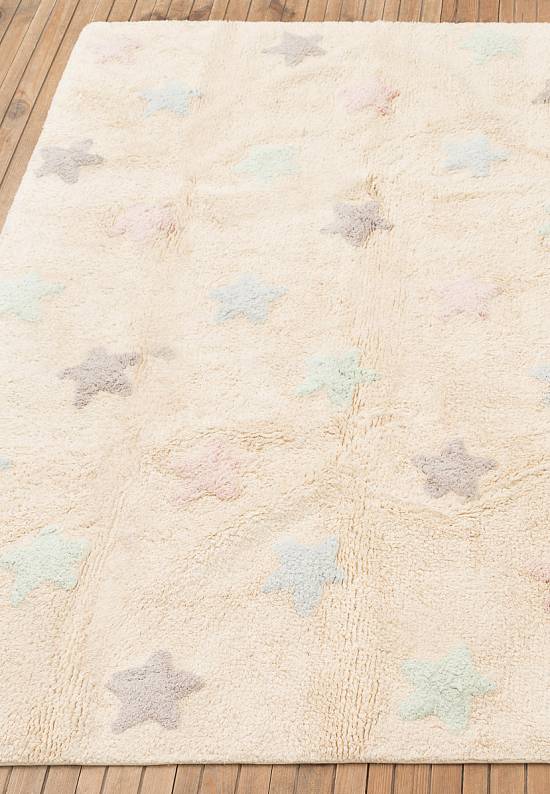 Детский стираемый ковер Stars Tricolor Vanilla