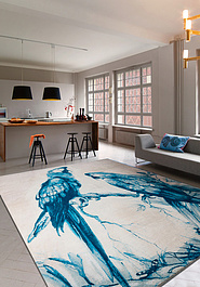 ковер в интерьере Art Rugs Parrots Blues