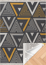 дизайн двустороннего безворсового ковра Arya AR 18 Yellow Grey