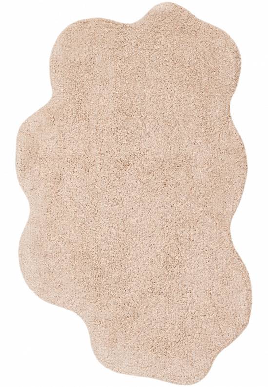 Бежевый коврик для ванной из хлопка Cloud-Beige
