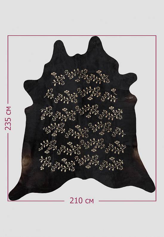 Натуральная шкура коровы хай-тек Sasha D16 black 249