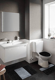 комплект ковриков для ванной в интерьере Confetti Bath Maximus Sile 2513 Black BQF