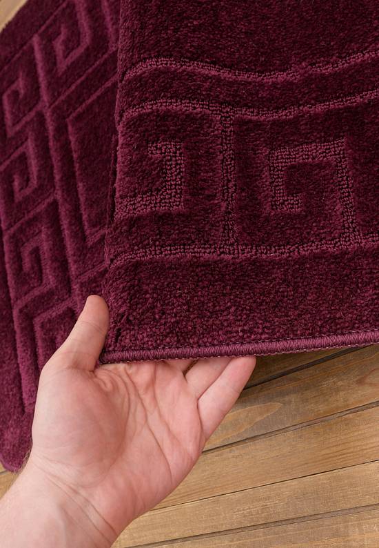 Бордово-фиолетовый коврик для ванной Ethnic 2576 Aubergine
