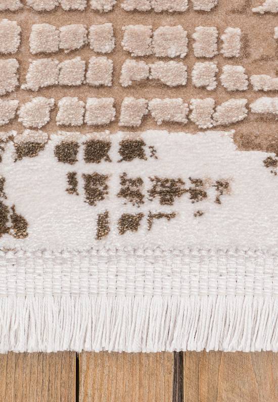 Современный ковер из вискозы 19167-070 Beige