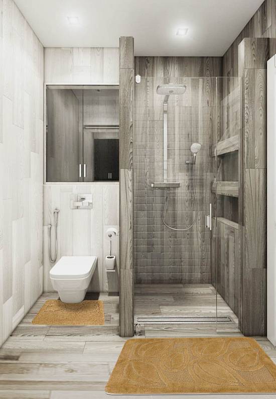 Бежевый комплект ковриков для ванной комнаты и туалета Flora 2519 Dark Beige BJ