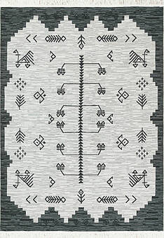 дизайн лицевой стороны двустороннего безворсового ковра Arya AR 23 Grey
