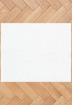 дизайн коврика для ванной Aura White квадрат