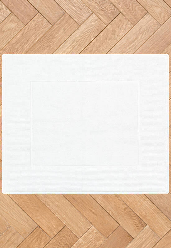 Белый коврик для ванной из хлопка White