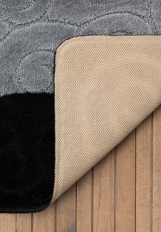 Комплект ковриков для ванной и туалета Sile 2513 Black PS