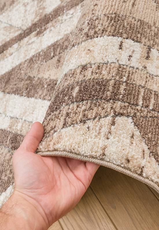 Недорогой ковер из полиэстера O0198-070 Beige