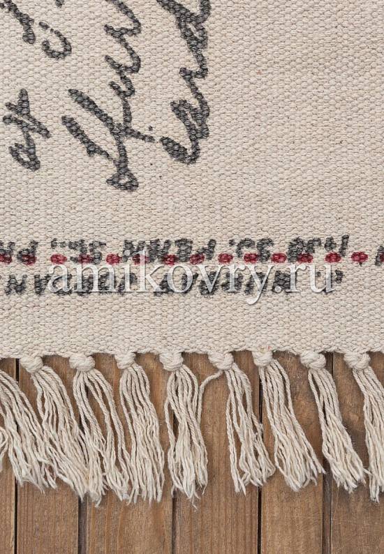 Безворсовый ковер из хлопка JHC-17-12 natural-grey