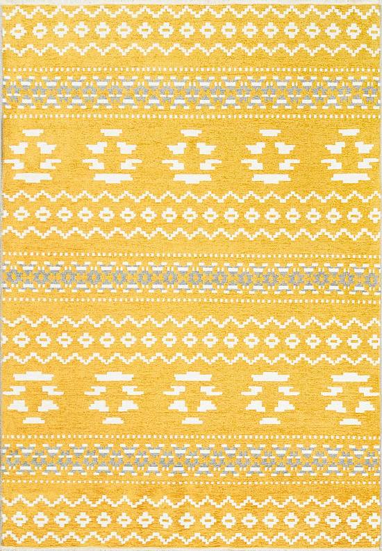 Двусторонний безворсовый ковер NK 09 Grey Yellow