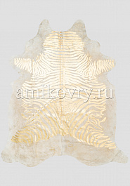 дизайн натуральной шкуры коровы Имитация зебры золото на белом 293