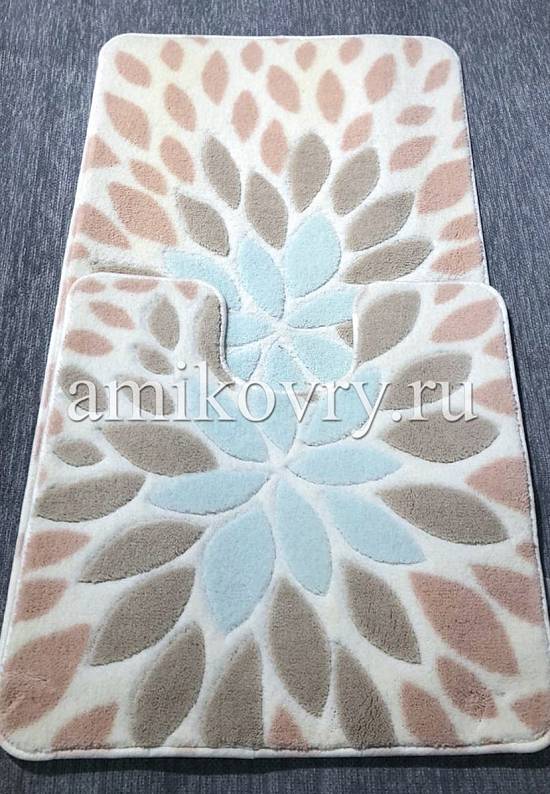 Пастельный комплект ковриков для ванной комнаты и туалета Essence 01 Powder Pink BD discount