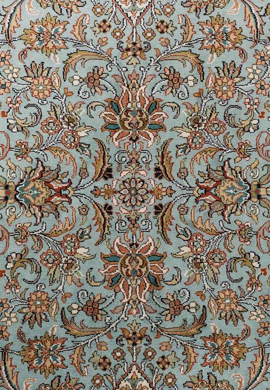 Шелковый ковер из Индии Zahedan Cerulean