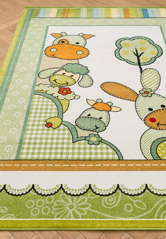 Недорогой синтетический ковер 2915-Green