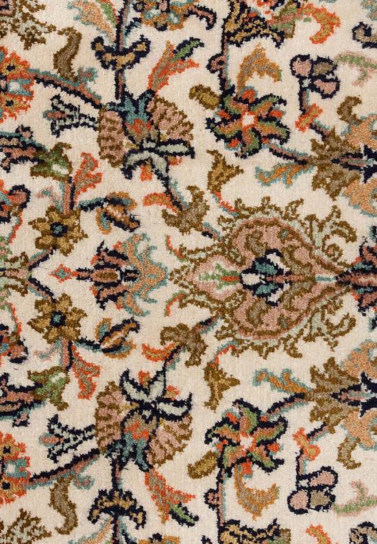 Шелковый ковер ручной работы из Индии 244189-Keshan beige/rose