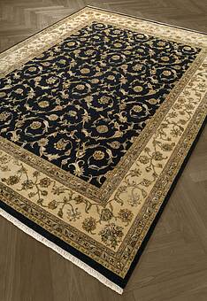 ковер в перспективе Kashan gold 10/10 RS-318 Black-Beige