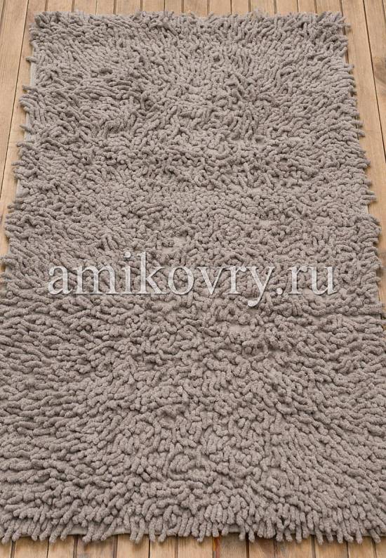 Серый коврик для ванной из хлопка Dion-Grey
