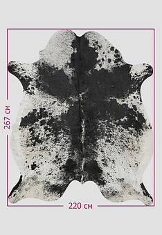 размер натуральной шкуры коровы Соль/перец чёрно-белая LN012-Salt/Pepper 957