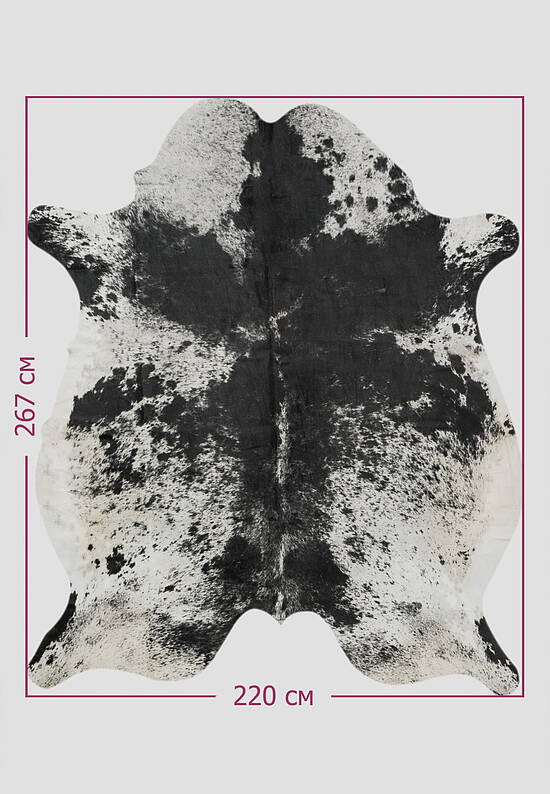 Натуральная шкура коровы Соль/перец чёрно-белая LN012-Salt/Pepper 957