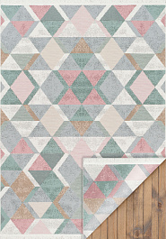 дизайн двустороннего безворсового ковра Arya AR 10 Blue Pink