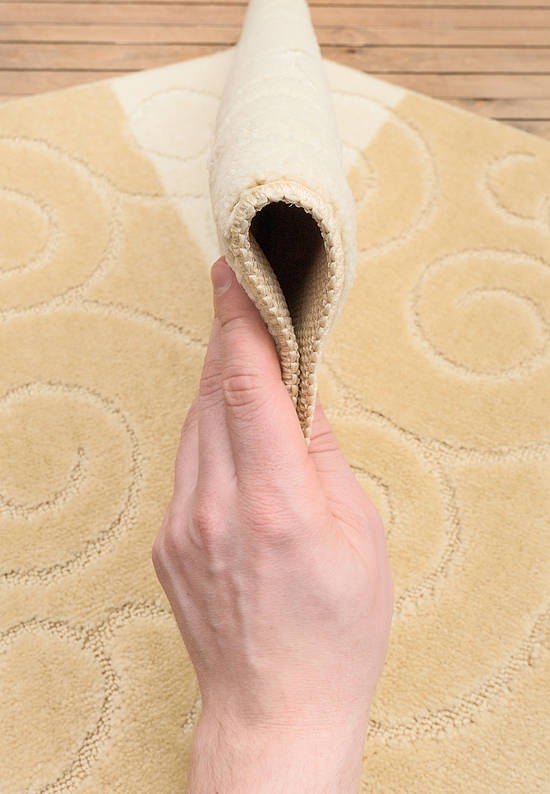 Бежевый комплект ковриков для ванной комнаты и туалета Sile 2540 Beige PS