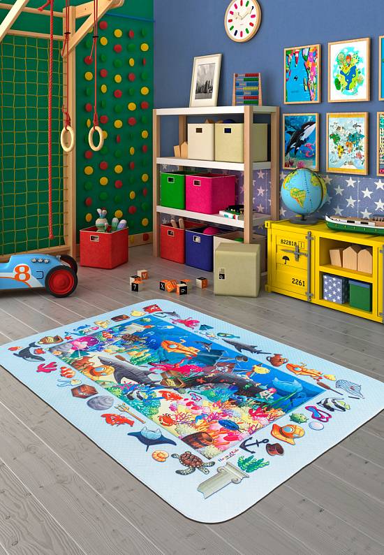 Детский мягкий игровой коврик Fond marin decouverte-C
