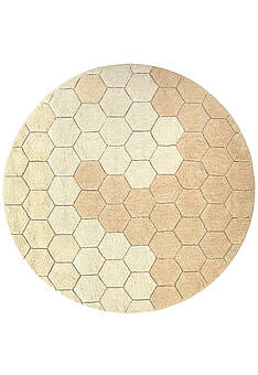 дизайн ковра Lorena Canals Cotton Honeycomb Gold круг