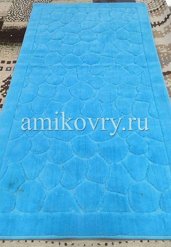 Бирюзовый коврик для ванной из хлопка Tas Desen-Turquoise discount