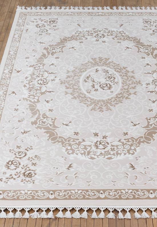 Турецкий синтетический ковер 12675-Cream-1
