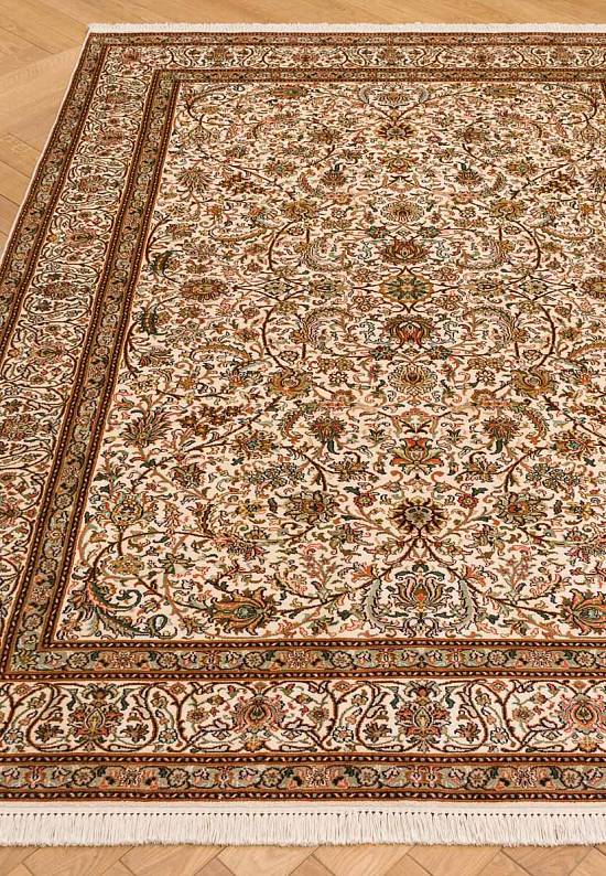 Шелковый ковер ручной работы 234792-Shah Abas beige/beige