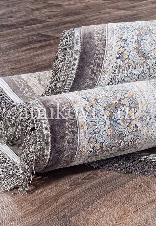 Иранский высокоплотный ковер G256-Dark Gray