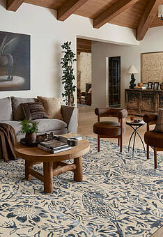 ковер в интерьере Morris And Co Strawberry Thief-28105