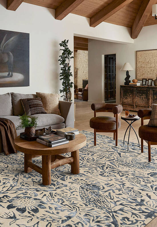 Изящный шерстяной ковер с цветочным узором Strawberry Thief-28105