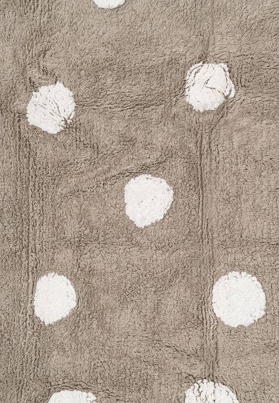 Детский стираемый ковер Polka Dots Grey-White C-00005