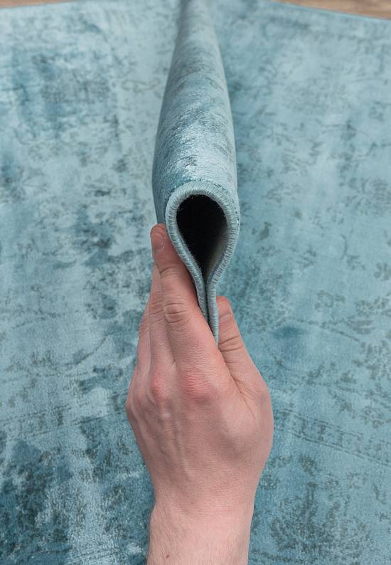 Неоклассический вискозный ковер из Турции MG165-Turquoise