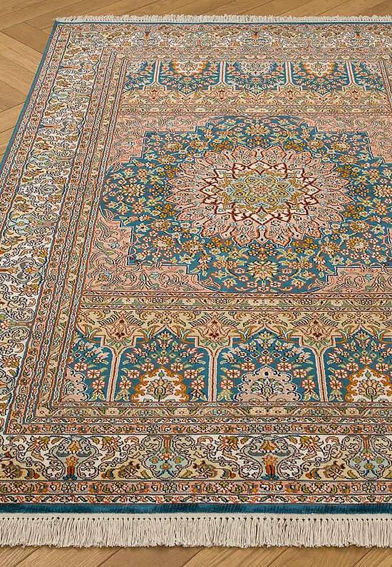 Шелковый ковер ручной работы IIST-GI97K257Z Kashan