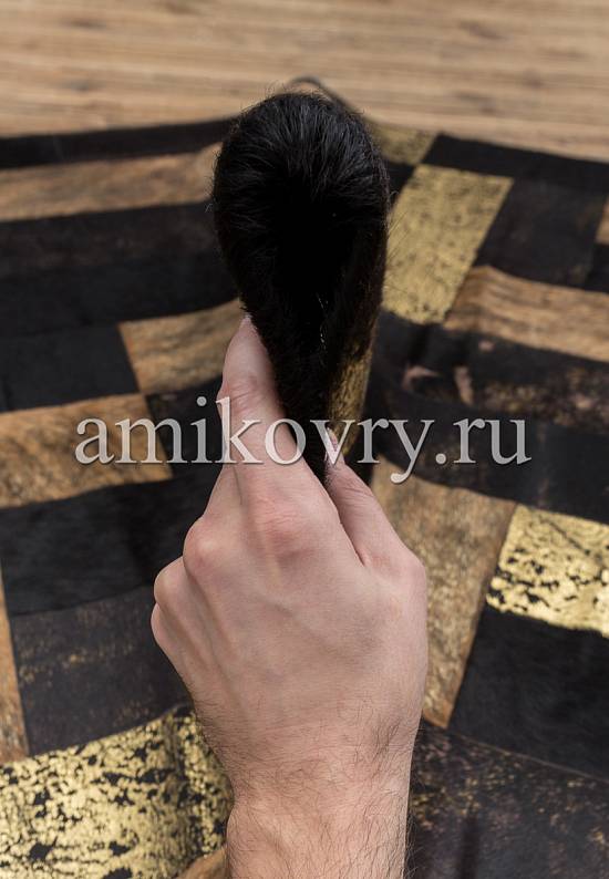 Ковер из натурального меха Gold Patchwork