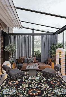 безворсовый ковер в интерьере Millenio LM6079-L391