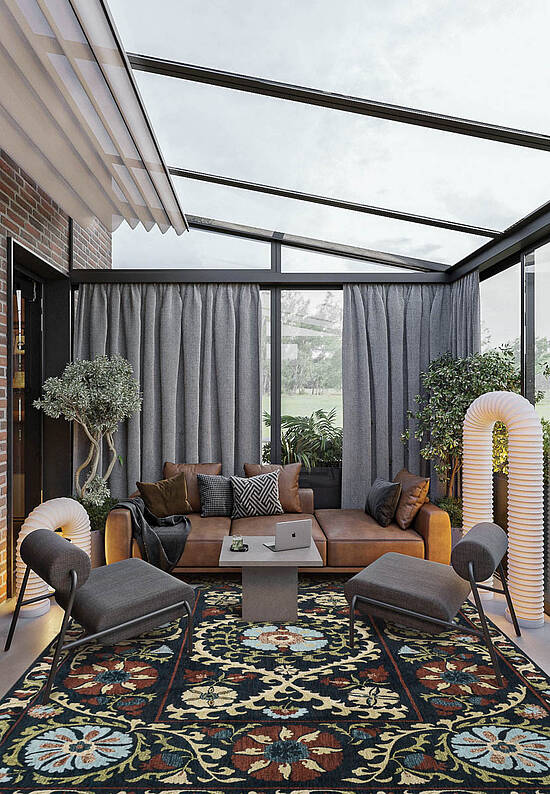 Винтажный безворсовый ковер LM6079-L391