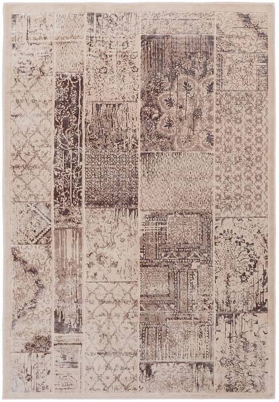 Турецкий ковер из хлопка и вискозы Patchwork Fildisi