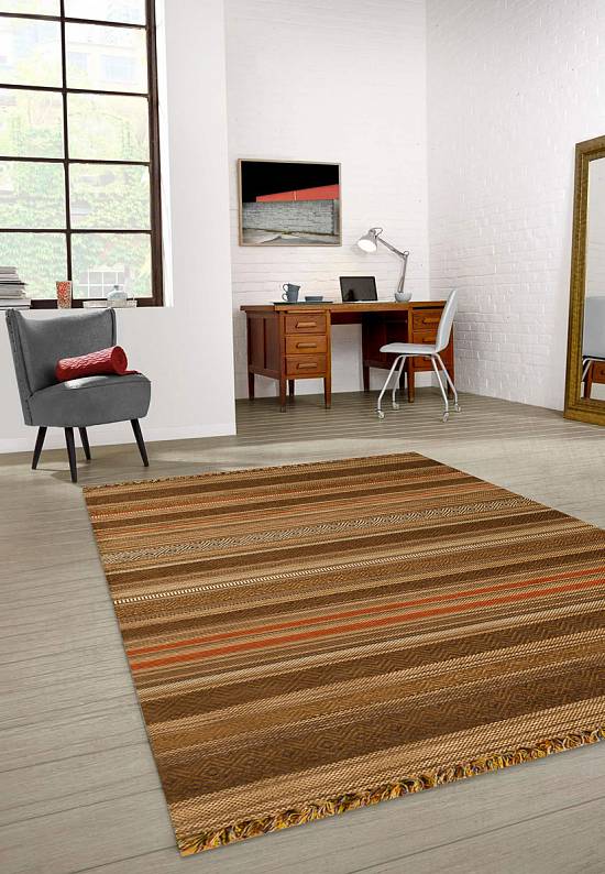 Безворсовый акриловый ковер IN 01 Brown Terra